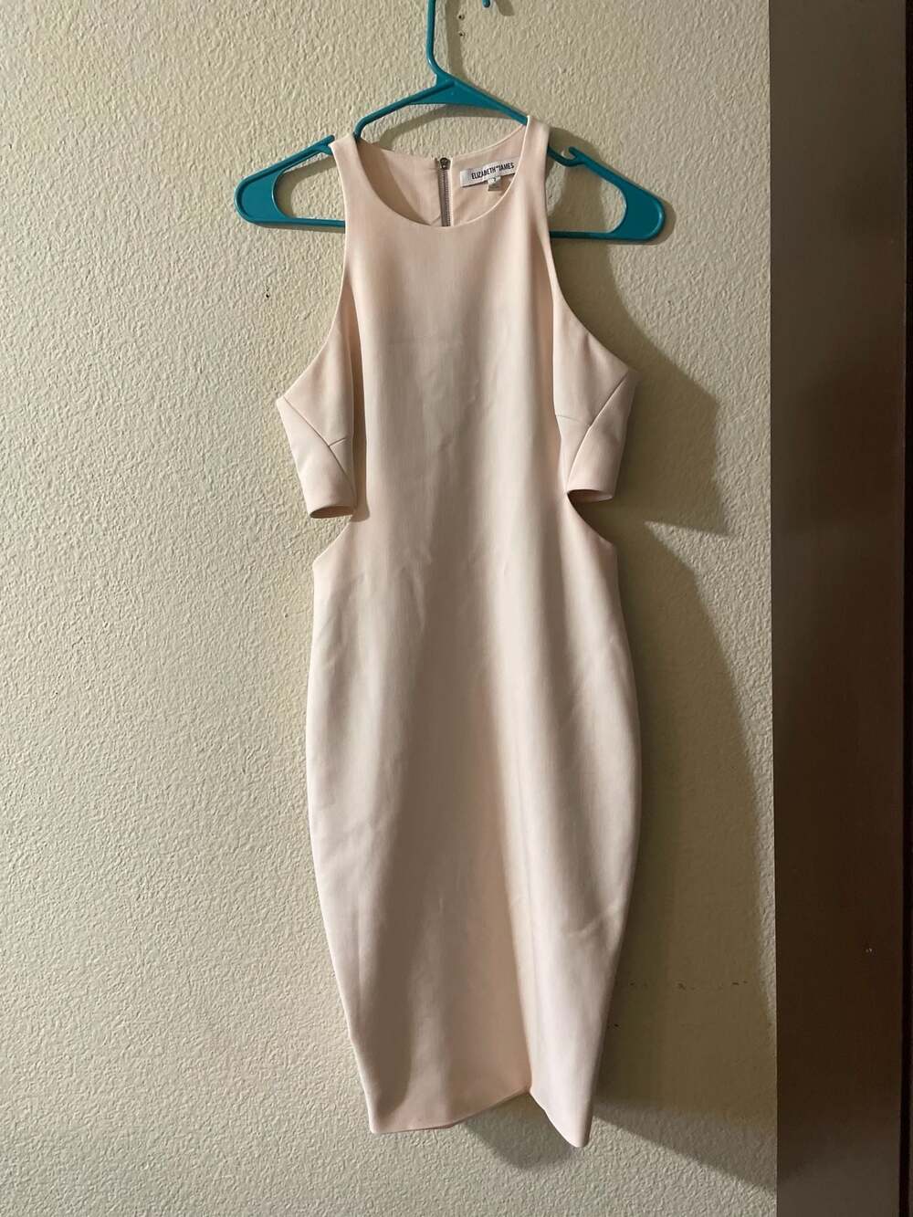 Elizabeth and James Pastel Pink Cutout Sheath Dress